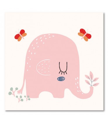 Cuadro infantil dulce elefante