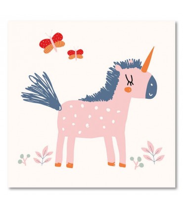 Cuadro infantil dulce unicornio