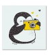 Cuadro infantil pingüino cámara