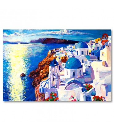 Cuadro isla de Santorini