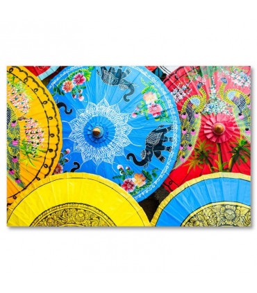 Cuadro sombrillas colores