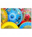 Cuadro decorativo impreso sombrillas colores