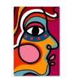 Cuadro decorativo impreso retrato tribal moderno
