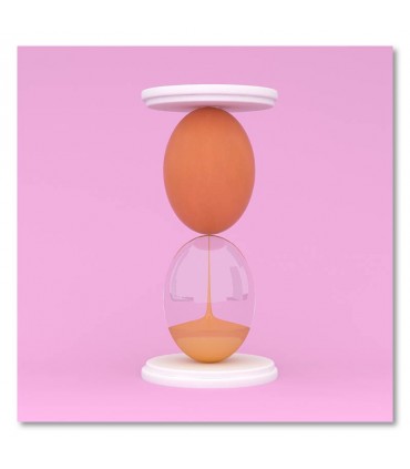 Cuadro decorativo huevos con forma reloj de arena