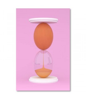 Cuadro decorativo huevos con forma reloj de arena