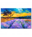 Cuadro decorativo impreso campo lavanda