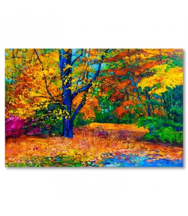 Cuadro paisaje en tonos vibrantes