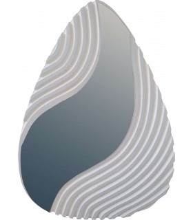 Espejo forma gota blanco moderno