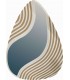 Espejo forma gota beige dorado moderno