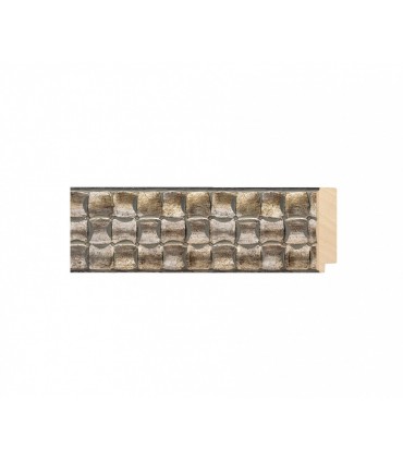 Espejo decorativo marco mosaico plateado