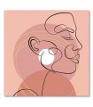 Cuadro línea arte rostro perfil femenino