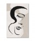 Cuadro mujer rostro abstracto moderno en blanco y negro