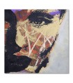 Lienzo rostro abstracto con estilo moderno y urbano