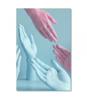 Cuadro manos en tonos pastel