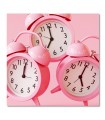 Lienzo despertadores rosas para decoracion con estilo pop moderno