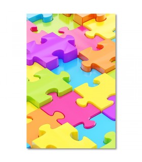 Cuadro piezas de puzzle de colores