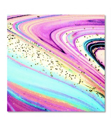 Cuadro de colores pastel y dorado abstracto