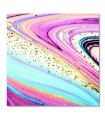 Lienzo de colores pastel y dorado con estilo abstracto moderno