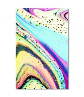 Cuadro de colores pastel y dorado abstracto