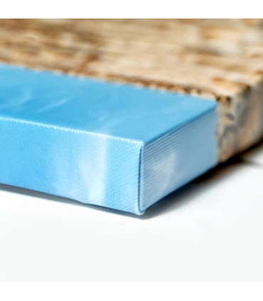 Cuadro decorativo barcas amarradas sobre agua