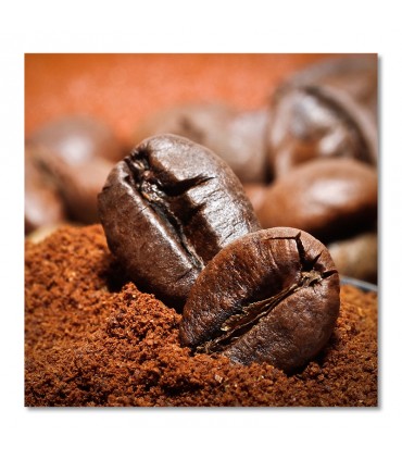 Cuadro cafe en grano molido