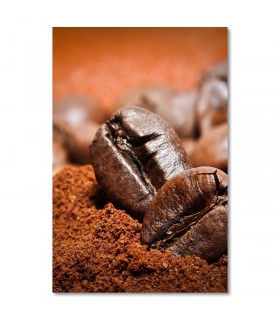 Cuadro cafe en grano molido