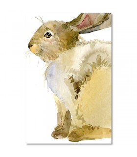 Cuadro conejo en acuarela