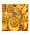 Lienzo decorativo con espirales doradas estilo abstracto