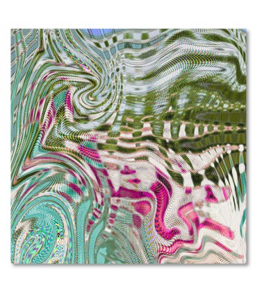 Cuadro ondas abstractas multicolor