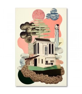 Cuadro arquitectónico color pastel