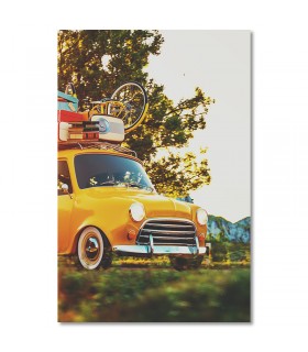 Cuadro verano con coche retro