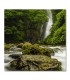 Cuadro cascada y paisaje de rocas verdes