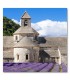 Cuadro campo de lavanda con monasterio de piedra
