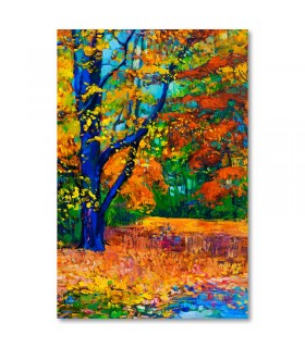 Cuadro bosque colorido