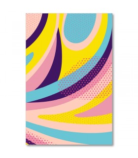 Cuadro curvas de colores abstracto