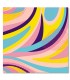 Cuadro curvas de colores abstracto
