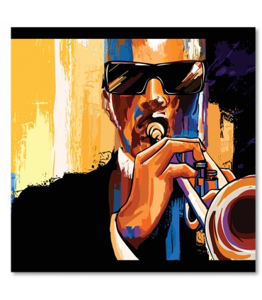 Cuadro trompeta estilo urbano