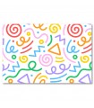 Cuadro decorativo formas abstractas infantiles de colores