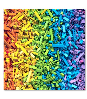Cuadro infantil bloques en colores vivos