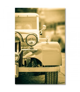 Cuadro coche vintage sepia