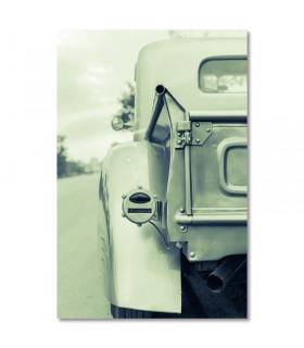 Cuadro coche vintage verde