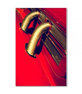 Cuadro coche rojo vintage