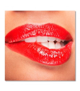 Cuadro de labios rojos