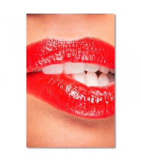 Cuadro de labios rojos