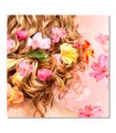 Cuadro de flores en el cabello