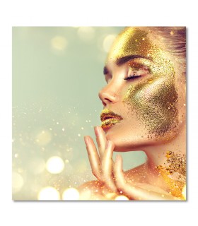 Cuadro de maquillaje dorado