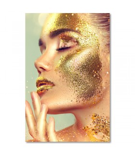 Cuadro de maquillaje dorado