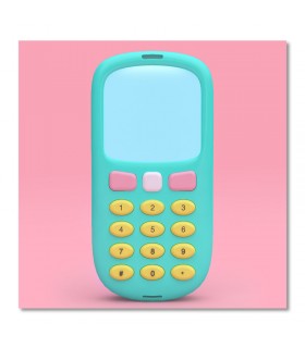 Cuadro móvil retro turquesa