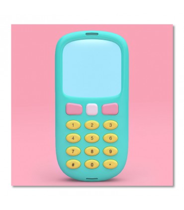 Cuadro móvil retro turquesa