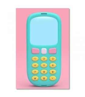 Cuadro móvil retro turquesa